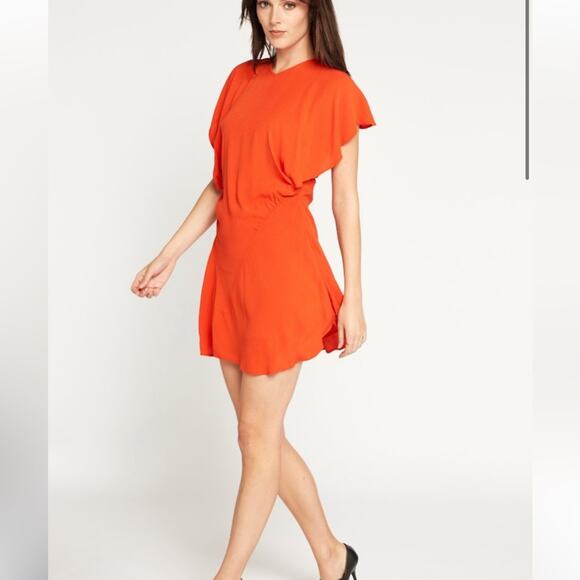 Joie Hunter Dress in Poinciana Red - Picture 1 of 10
